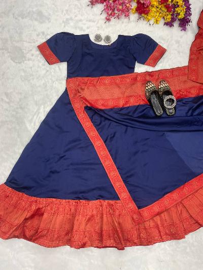 10 Second Saree Ethnic Gown Stitched with Pallu - BONYHUBSAREE