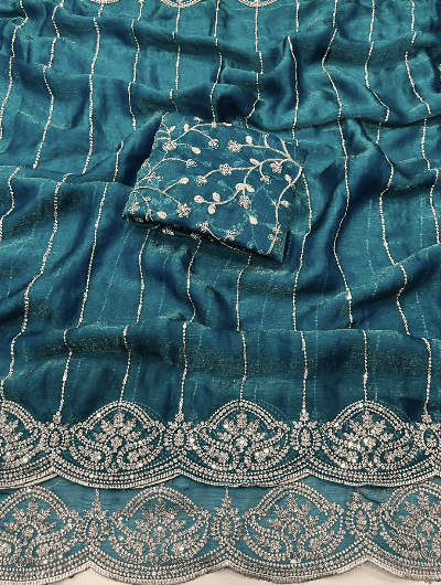 Silk Diamond Starry Sari Partywear - BONYHUBSAREE