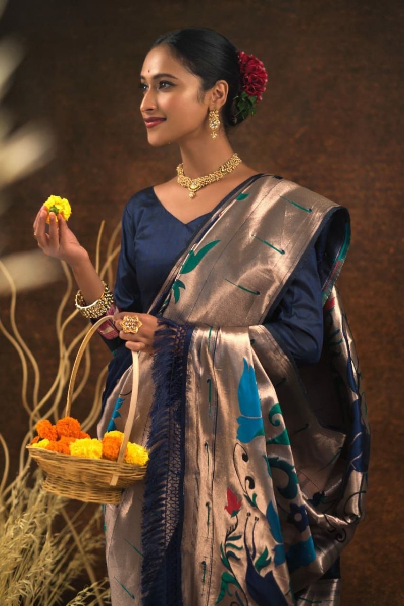 Banarasi Soft Silk Paithani Saree UK Next Day - BONYHUBSAREE