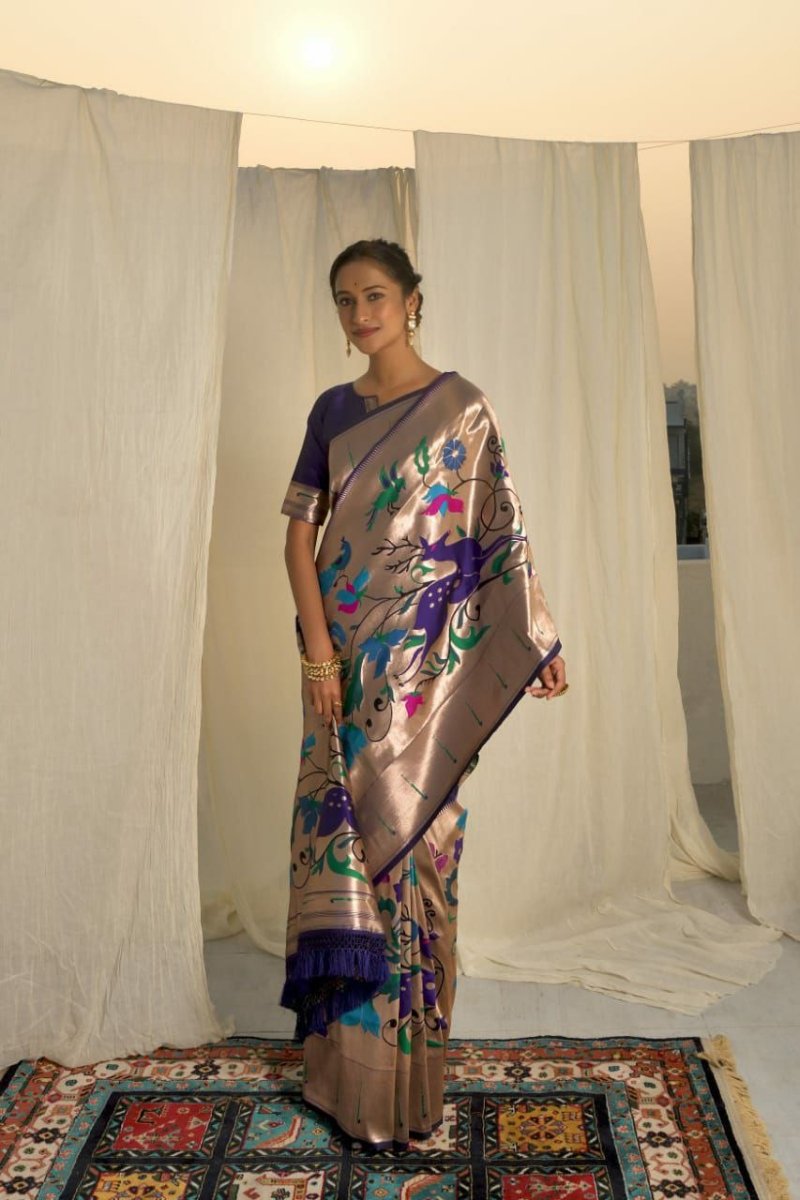 Banarasi Soft Silk Paithani Saree UK Next Day - BONYHUBSAREE