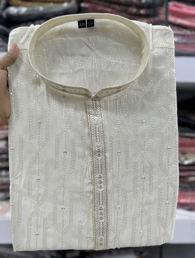 Black Embroidery Festive Men Kurta Pyjama - BONYHUBMEN KURTA