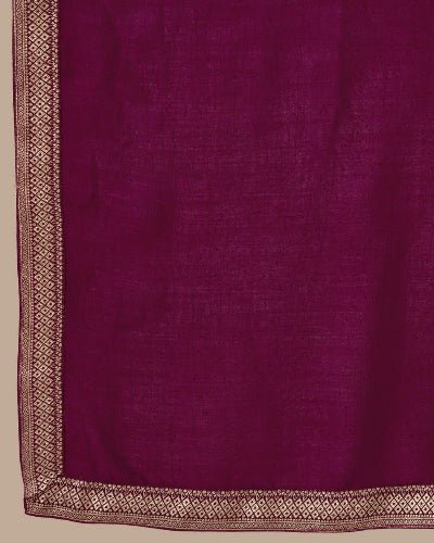 Burgandy Vichitra Silk Jacquard Salwar Suit Set - BONYHUBSALWAR KAMEEZ