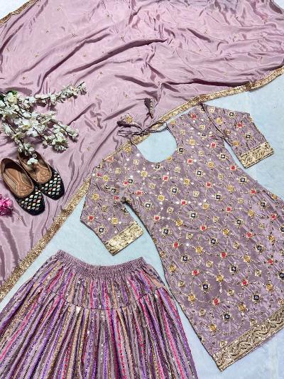 Chinon Silk Traditional Punjabi Patiyala Suit Set - BONYHUBSALWAR KAMEEZ