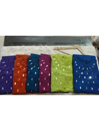 Electric Blue Embroidered Co - ord Set with Kurta Pant (Set of 2) - BONYHUBSALWAR KAMEEZ