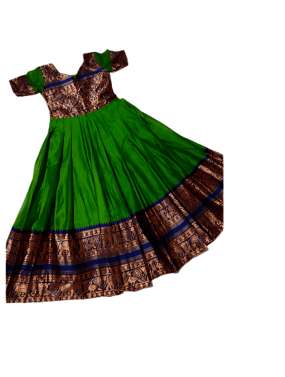 Girl's silk blend readymade ethnic dress - BONYHUBKids Clothing