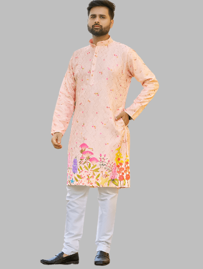 Haldi Yellow Sangeet Boutique Designer Men Kurta Pyjama - BONYHUBMEN KURTA