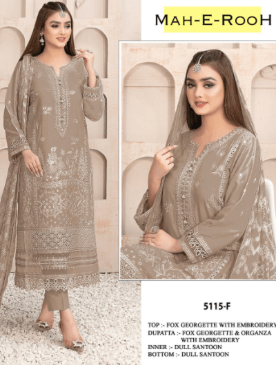 Mehrooh Bridal Embroidery Georgette Salwar Suit - BONYHUBSALWAR KAMEEZ