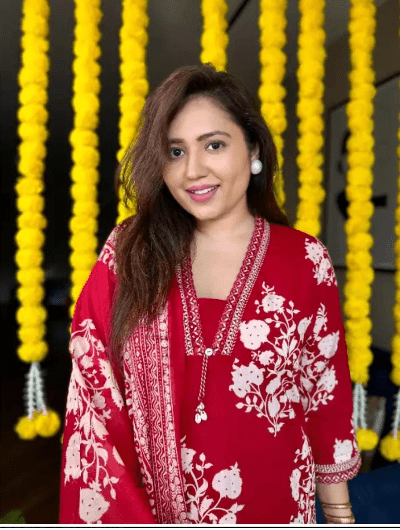 Red White Cotton Salwar Suit Set - BONYHUBSALWAR KAMEEZ