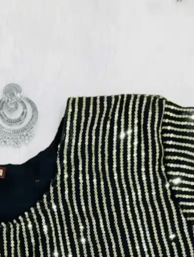 Shimmer Red 10 Second Multicolor Readymade Sari Gown - BONYHUBSAREE