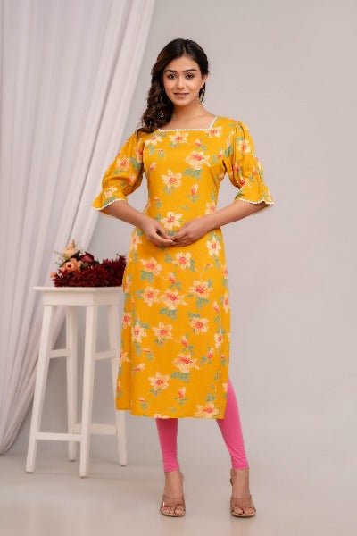 Tie Dye A - Line Cotton Kurti 1Pc - BONYHUBSALWAR KAMEEZ
