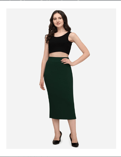 Dark Green Saree Shapewear Petticoat for Women - BONYHUBSaree Shapewear
