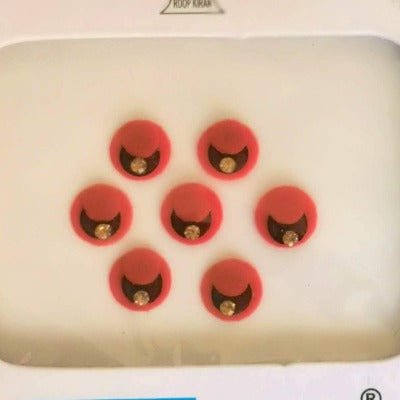 Red Half Moon Gold Diamond Fashion Bindi Sticker - BONYHUBBindi