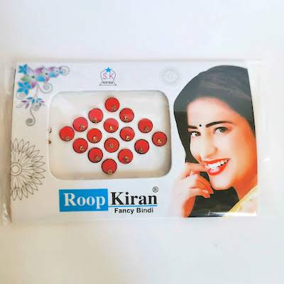 Red Round Diamond Fashion Bindi Sticker - BONYHUBBindi