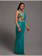 1 Min Saree Wedding Stitched Readymade Saree - BONYHUBSAREE