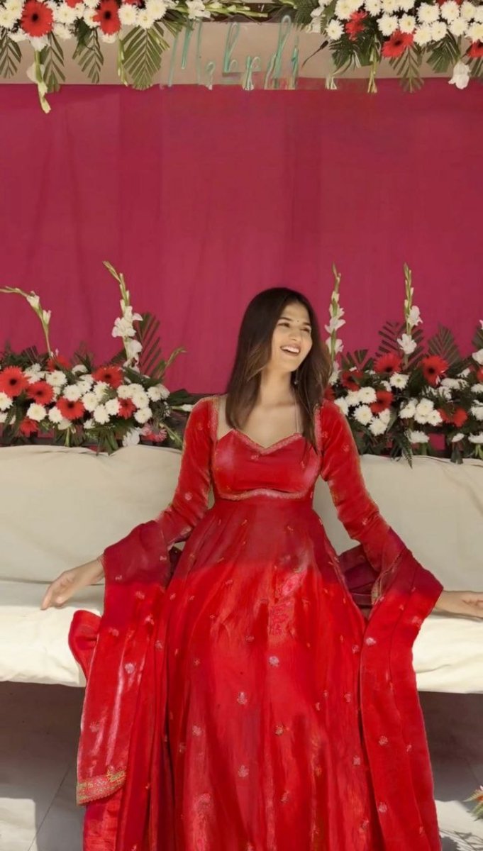 Pastel Blush Pink Silk Sequin Detailing Anarkali Suit - BONYHUBSALWAR KAMEEZ