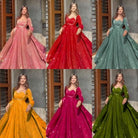 Pastel Blush Pink Silk Sequin Detailing Anarkali Suit - BONYHUBSALWAR KAMEEZ