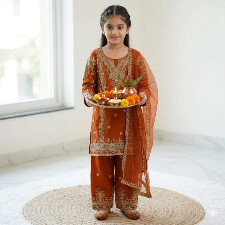 Kids Ethnic Salwar Suit Punjabi Dress Girls