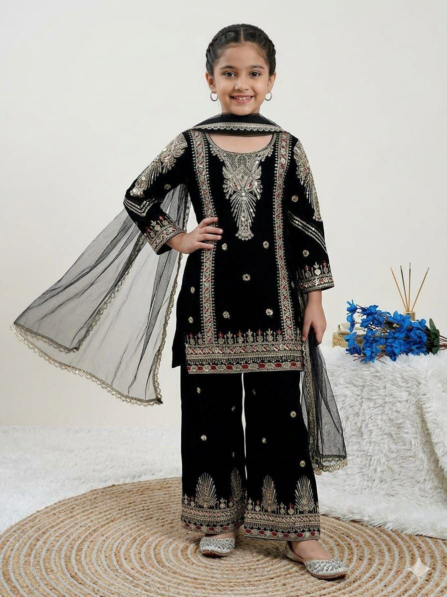 Kids Ethnic Salwar Suit Punjabi Dress Girls