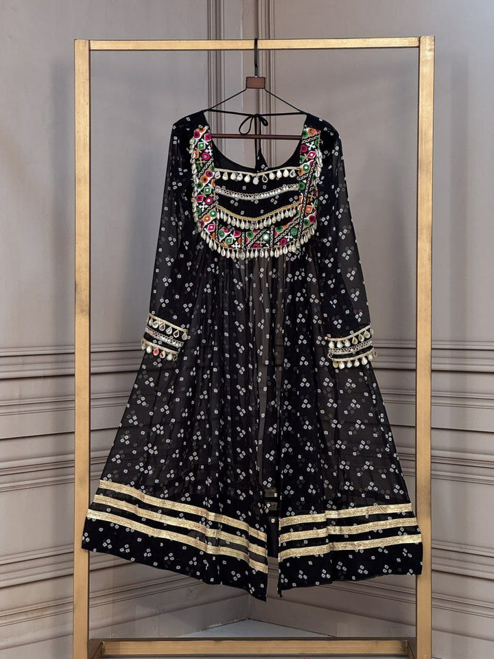 Navratri Special Bandhani Kutchi Work Festive Kurti – 4 Colours