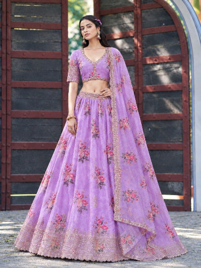 Readymade Fully Stitched Lehenga Choli Set with Premium Star Georgette &amp; Zari Work
