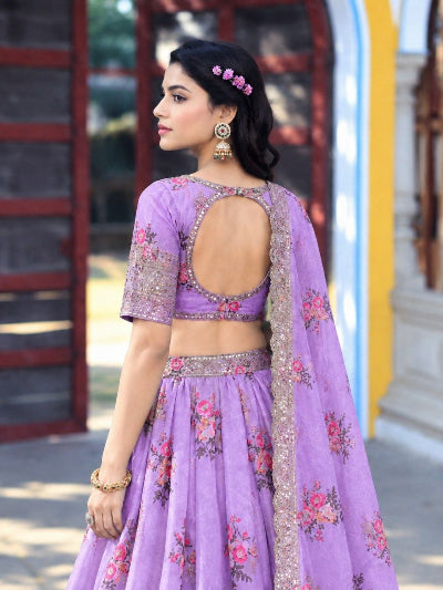 Readymade Fully Stitched Lehenga Choli Set with Premium Star Georgette &amp; Zari Work