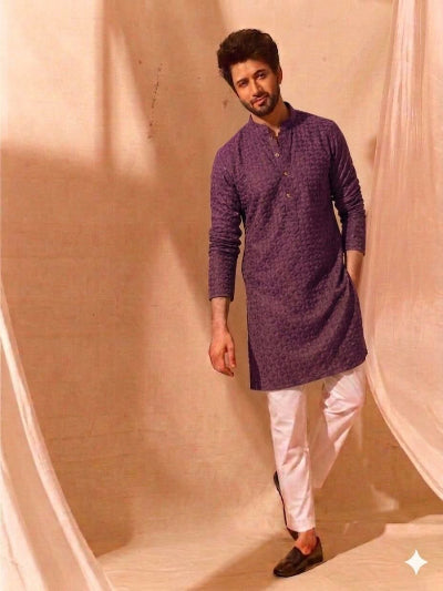 Mens Rayon Kurta Pyjama Set of 2