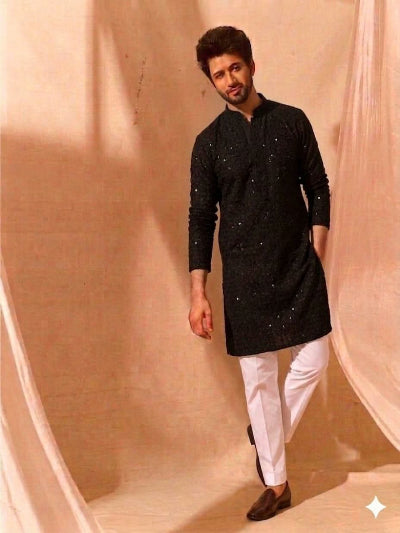 Mens Rayon Kurta Pyjama Set of 2