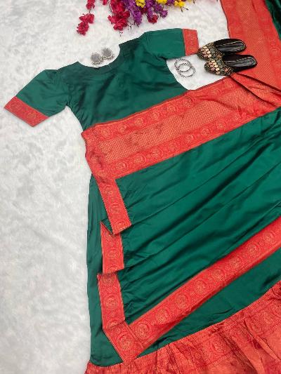 10 Second Saree Ethnic Gown Stitched with Pallu - BONYHUBSAREE