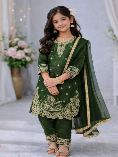 Kids Ethnic Embroidery Salwar Punjabi Suit