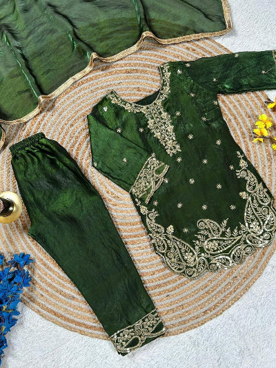 Kids Ethnic Embroidery Salwar Punjabi Suit