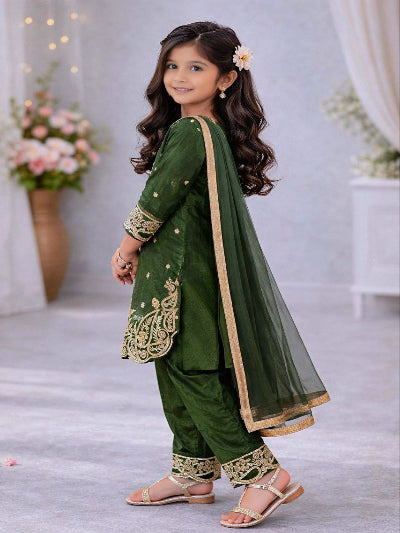 Kids Ethnic Embroidery Salwar Punjabi Suit