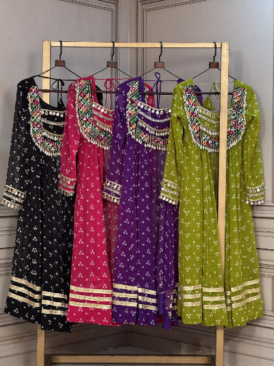 Navratri Bandhani Kutchi Work Kurti UK | Garba Dress