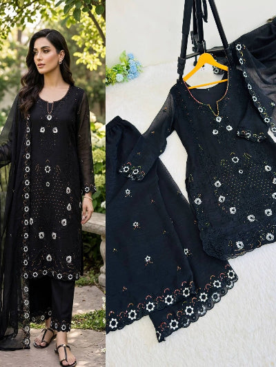 Pastel Art Silk Embroidery Petite Salwar Suit5