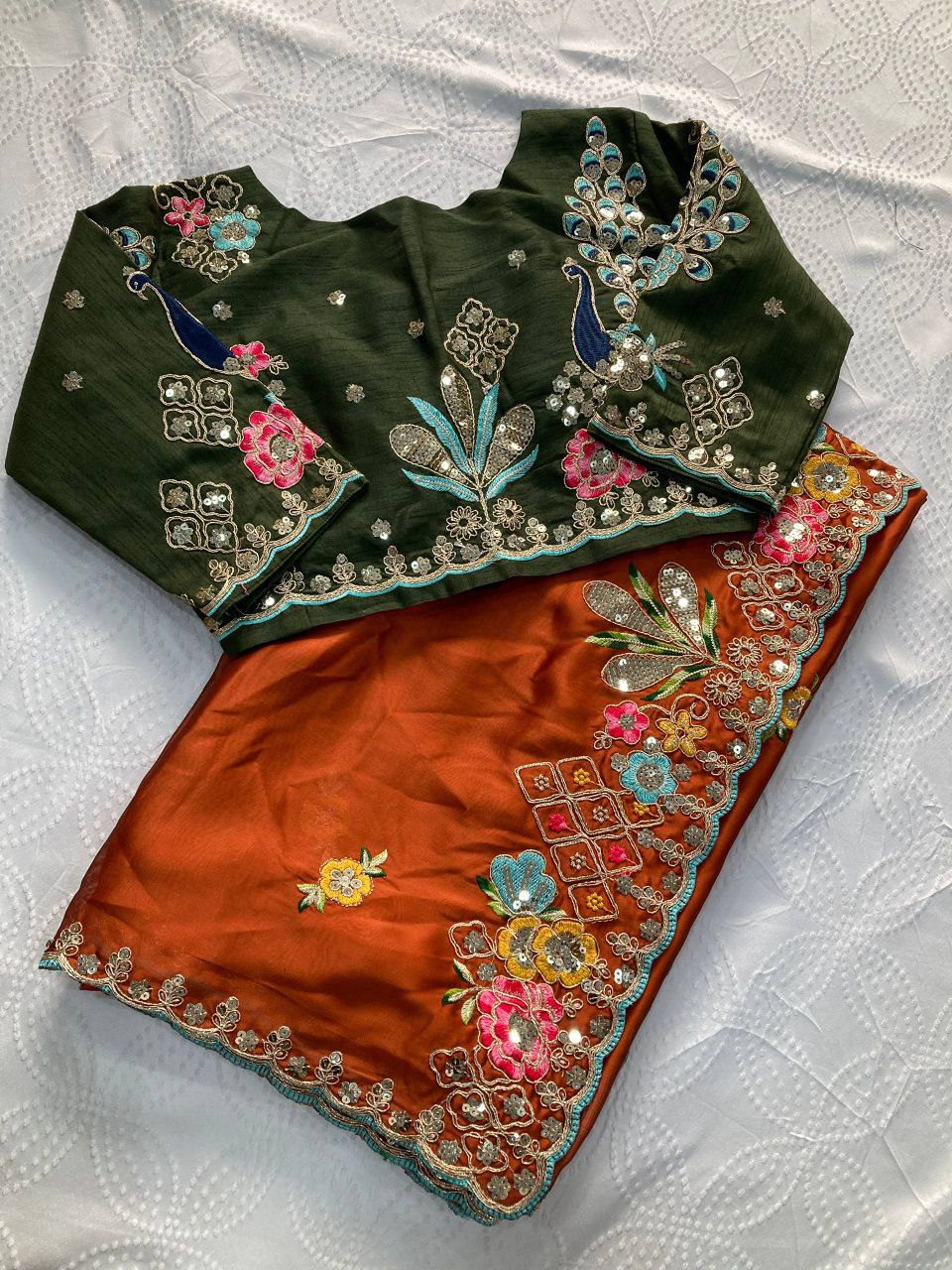Rangoli Silk Saree Free Stitched Blouse4