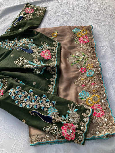 Rangoli Silk Saree Free Stitched Blouse5