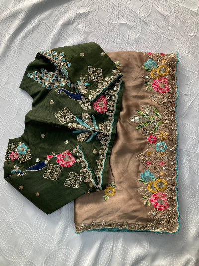 Rangoli Silk Saree Free Stitched Blouse6