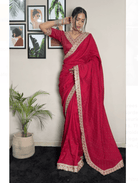 1 Min Silk Readymade Wedding Sari - BONYHUBSAREE
