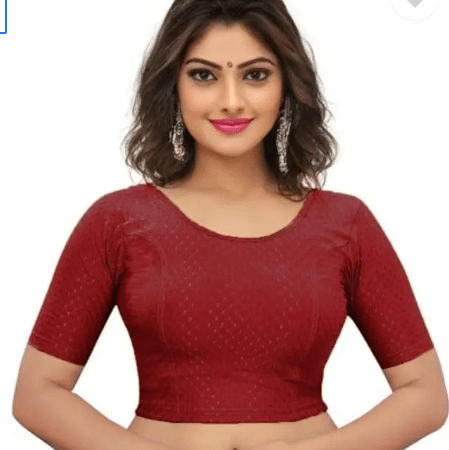 Design Maroon lycra nonpadded stretchable readymade blouse - BONYHUBblouses