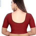 Design Maroon lycra nonpadded stretchable readymade blouse - BONYHUBblouses
