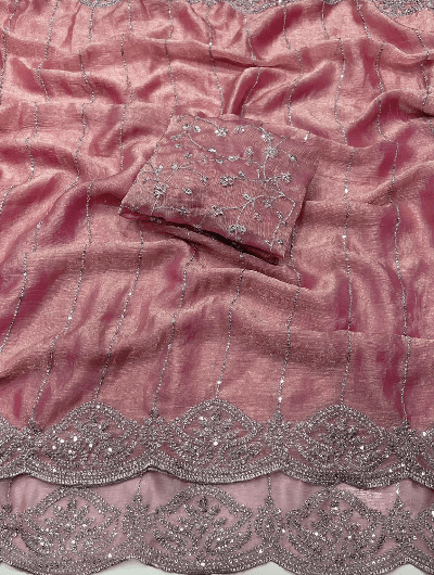 Silk Diamond Starry Sari Partywear - BONYHUBSAREE