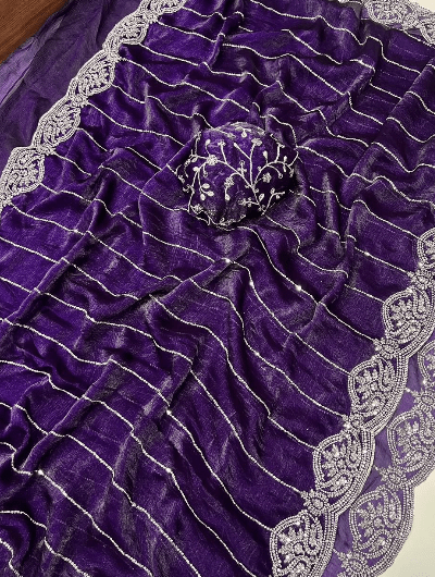 Silk Diamond Starry Sari Partywear - BONYHUBSAREE