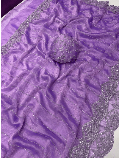 Silk Diamond Starry Sari Partywear - BONYHUBSAREE