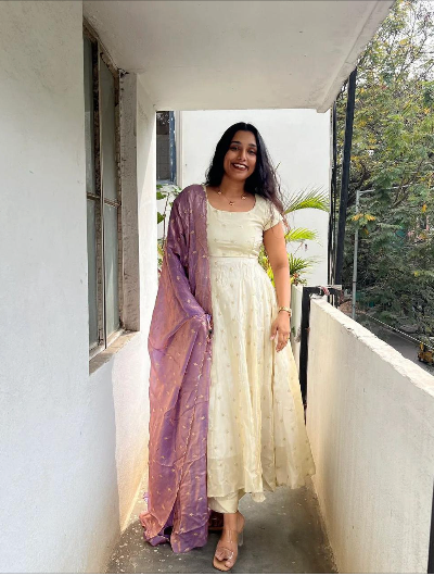 Designer Gown Anarkali Dupatta Qty2 pcs