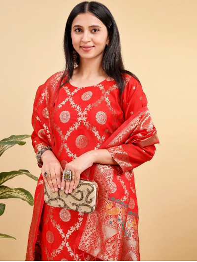 Benarasi  Designer Straight Salwar Suit