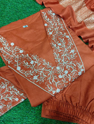 Mayra Cotton Embroidered Anarkali Suit