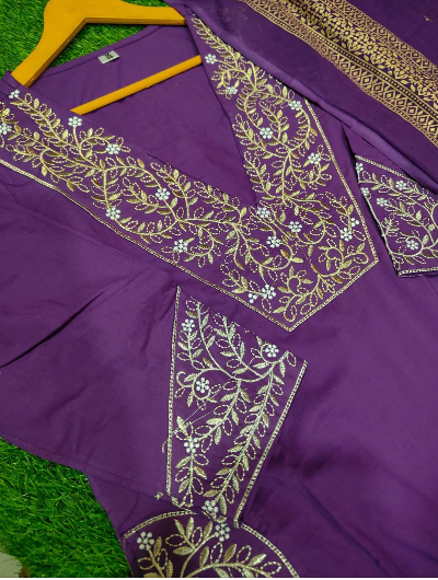 Mayra Cotton Embroidered Anarkali Suit