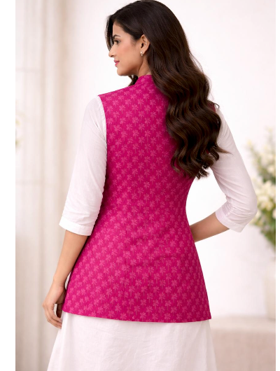 Pink Winter Cotton Quilted Warm Jacket
