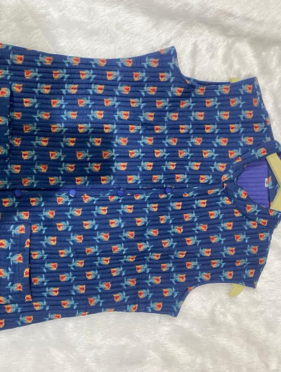 Blue Winter Cotton Quilted Warm Jacket