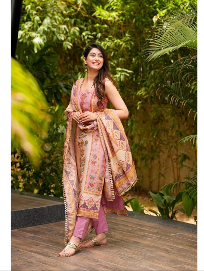 Plus Size Sleeveless Printed Salwar Suit Set