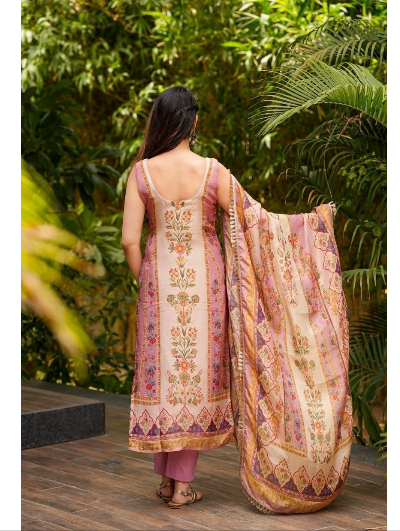 Plus Size Sleeveless Printed Salwar Suit Set